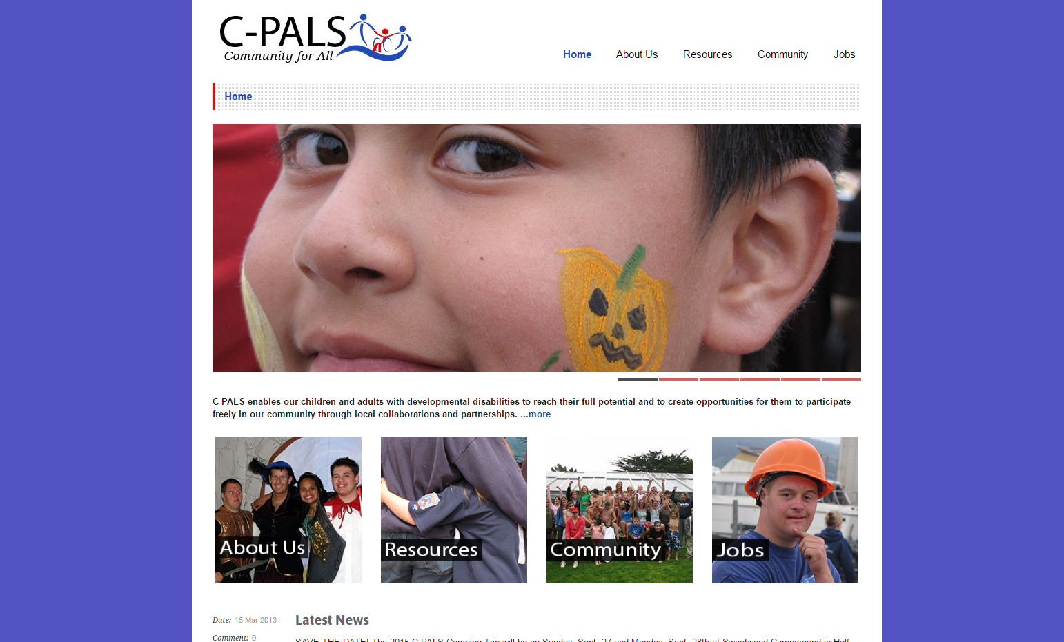 Smiling boy with face paint